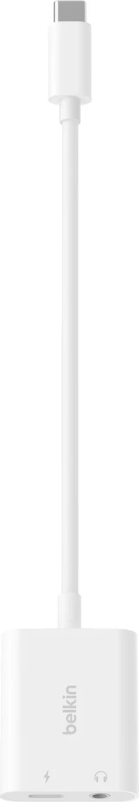 Adapter za polnjenje in zvok Belkin NPA004BTWH, USB Type-C, 3,5 mm, 60 W, bel
