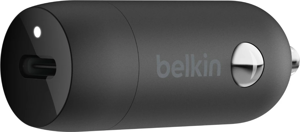 Kompakten avtomobilski polnilnik Belkin BoostCharge, 30 W, črn