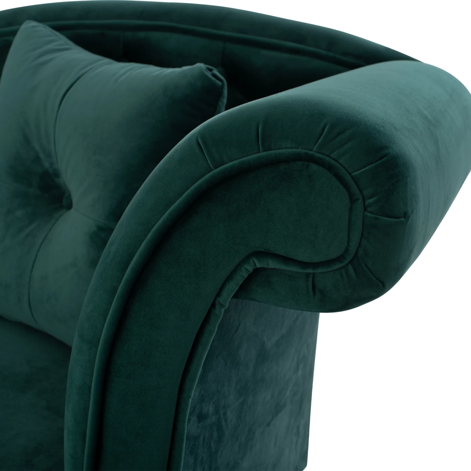 Chesterfield ležalnik Niovi FH3008.03 cipresni žamet desni naslon 187x61x82