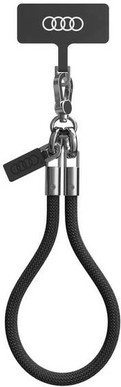 Vzdržljiv najlonski trak za telefon, Audi Universal, 28 cm x 8 mm, črn