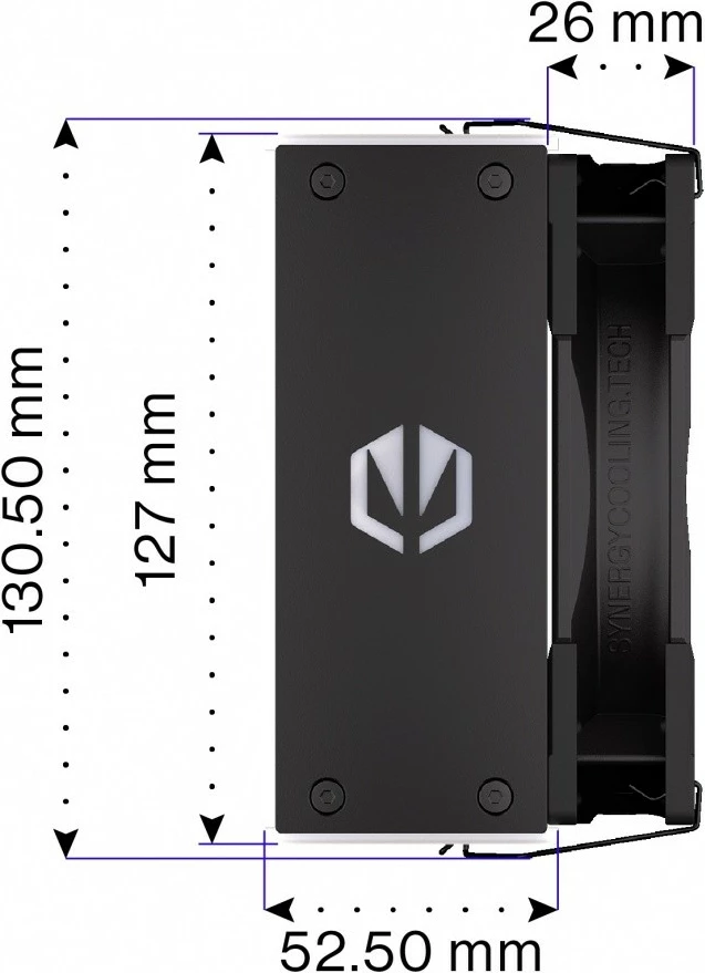 Hladilnik procesorja z ARGB osvetlitvijo, 120 mm, črn Endorfy Fera 5 Black ARGB, EY3A012