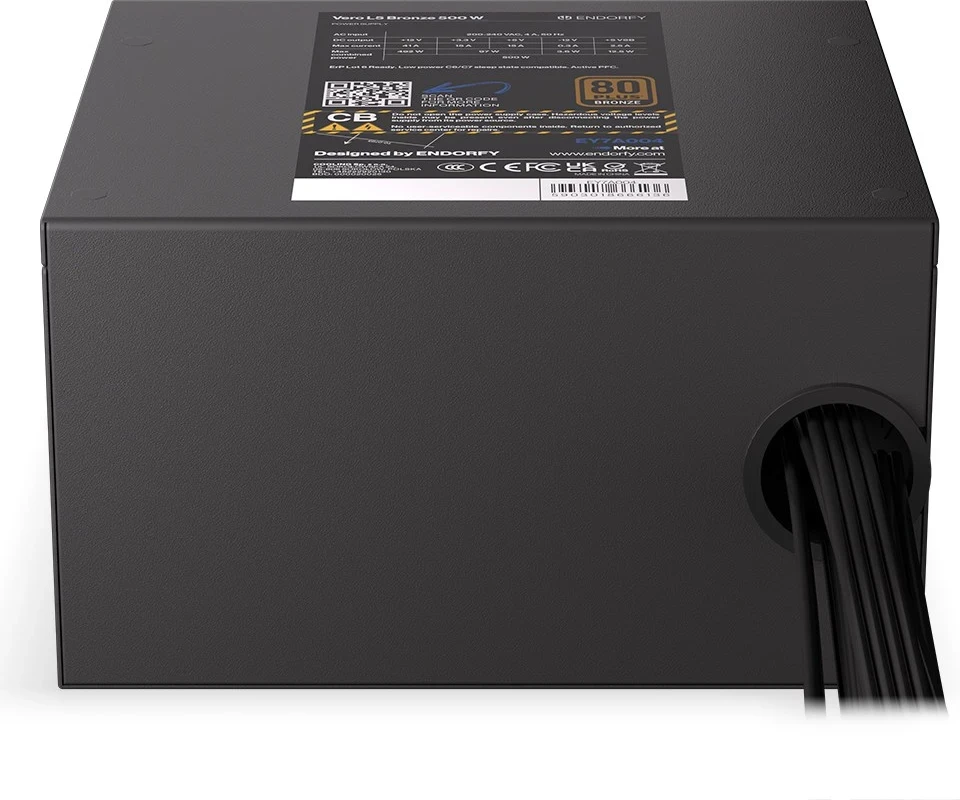 Napajalnik za računalnik ENDORFY Vero L5, 24-pin ATX, 500 W, črn