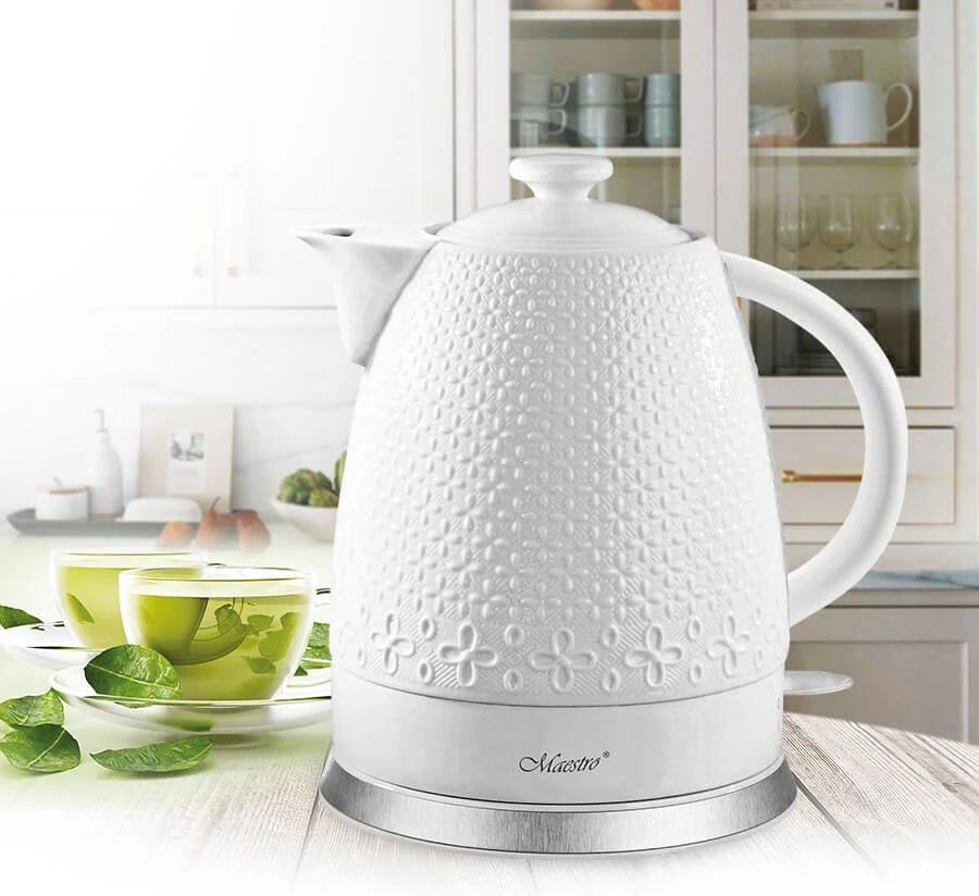 Električni ibrik, 1,5 L, 1500 W, keramičen, bel Maestro MR-073