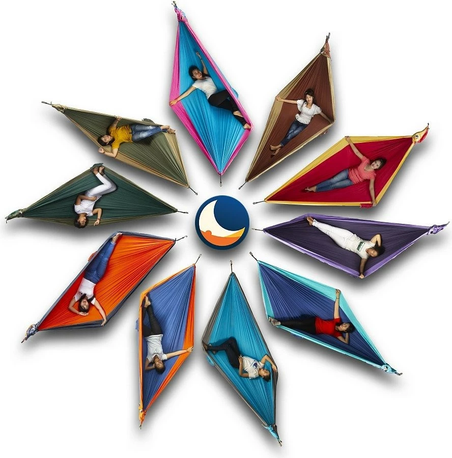 Zavese za sprostitev iz najlona, Hamak Ticket To The Moon TMO0524, za 1 osebo, 200x200 cm, zelen