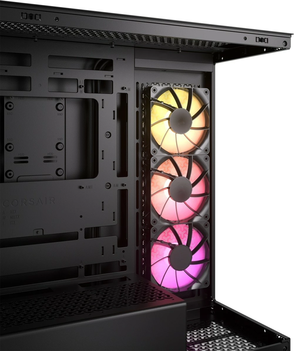 Ohišje Corsair 3500X iCUE LINK RGB TG, Midi Tower, črno