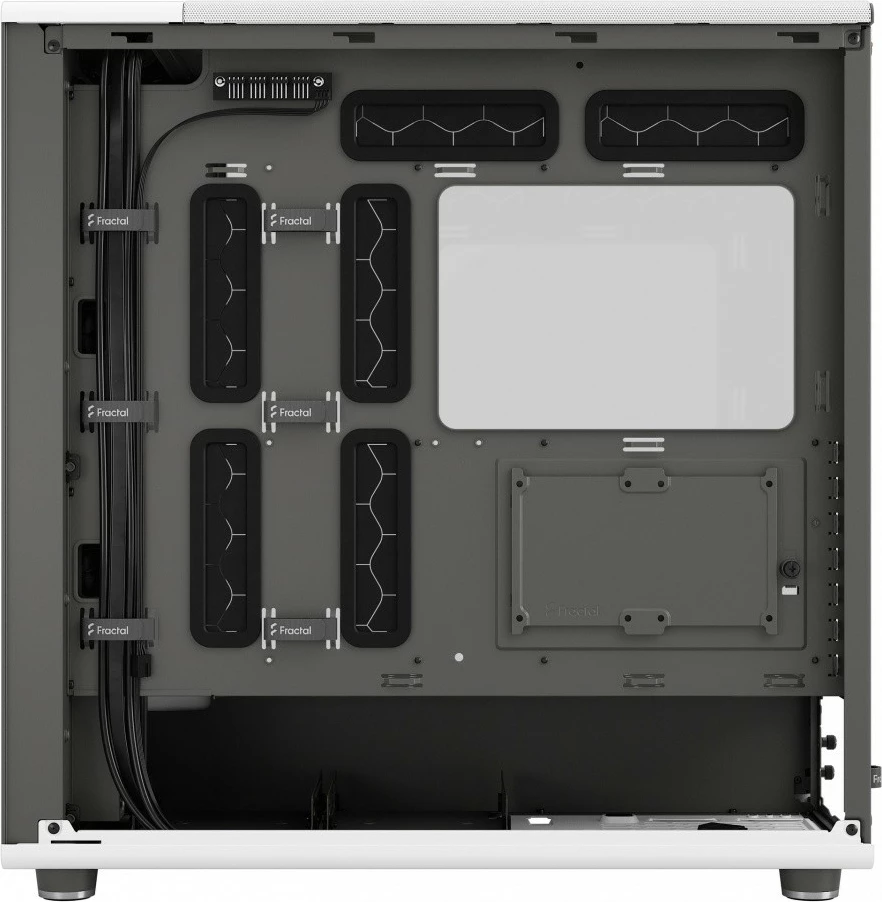Računalniško ohišje North XL Chalk White TG Clear, Fractal Design, Midi Tower, belo