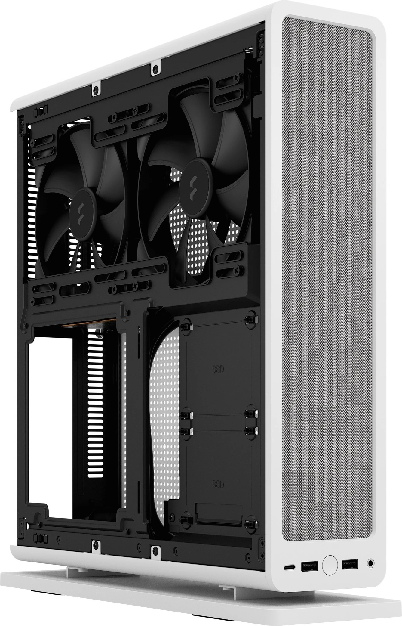 Kompaktna ohišje Fractal Design Ridge, Mini-ITX, SFF, belo