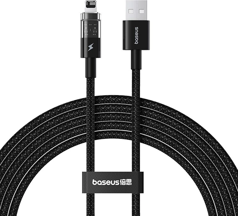 Polnilni kabel USB na Lightning Baseus Gem, 2,4 A, 2 m, črn