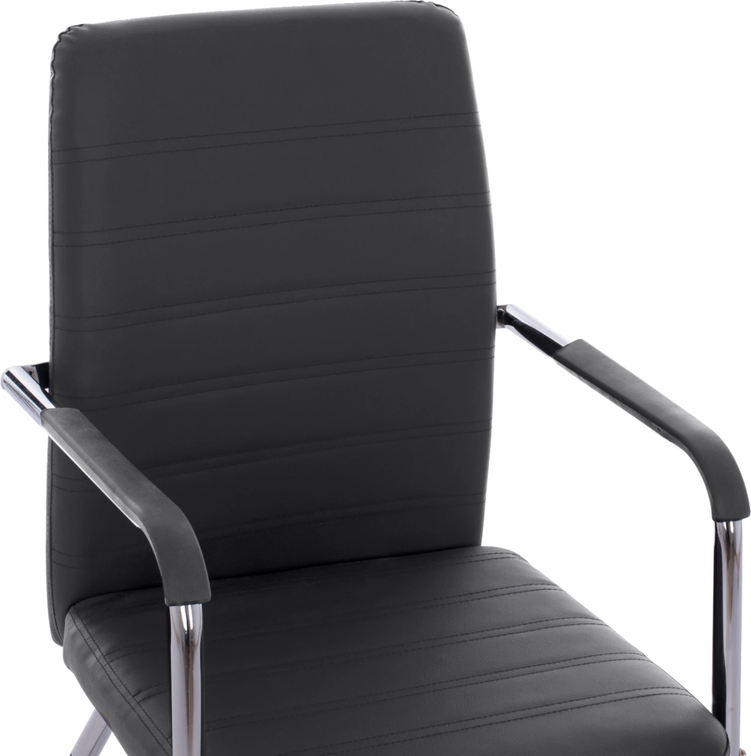 Konferenčni stol FH1021.01 z rokami in črnim PU 54x60x94 cm, set 4 kosov