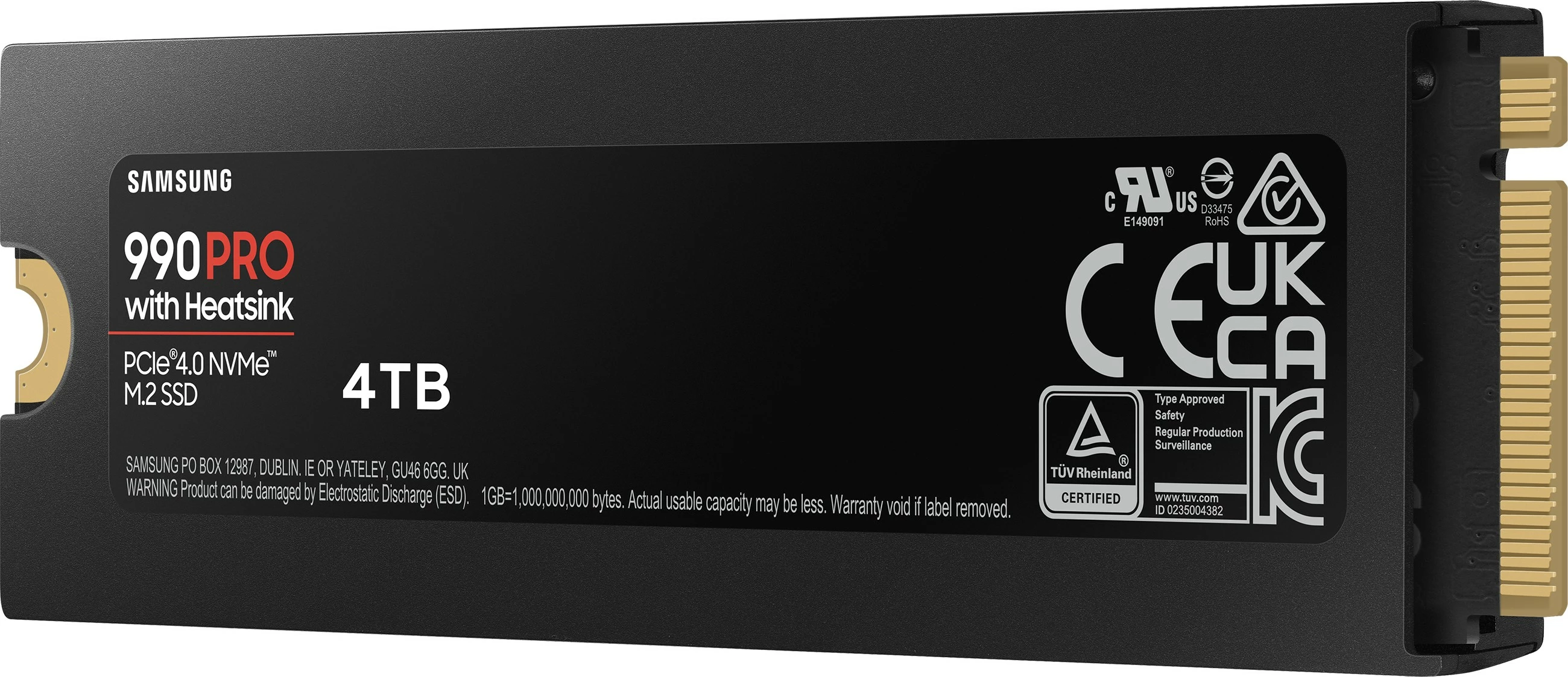 SSD visokih zmogljivosti, Samsung 990 PRO, 4 TB, M.2 2280 PCIe x4 Gen4 NVMe