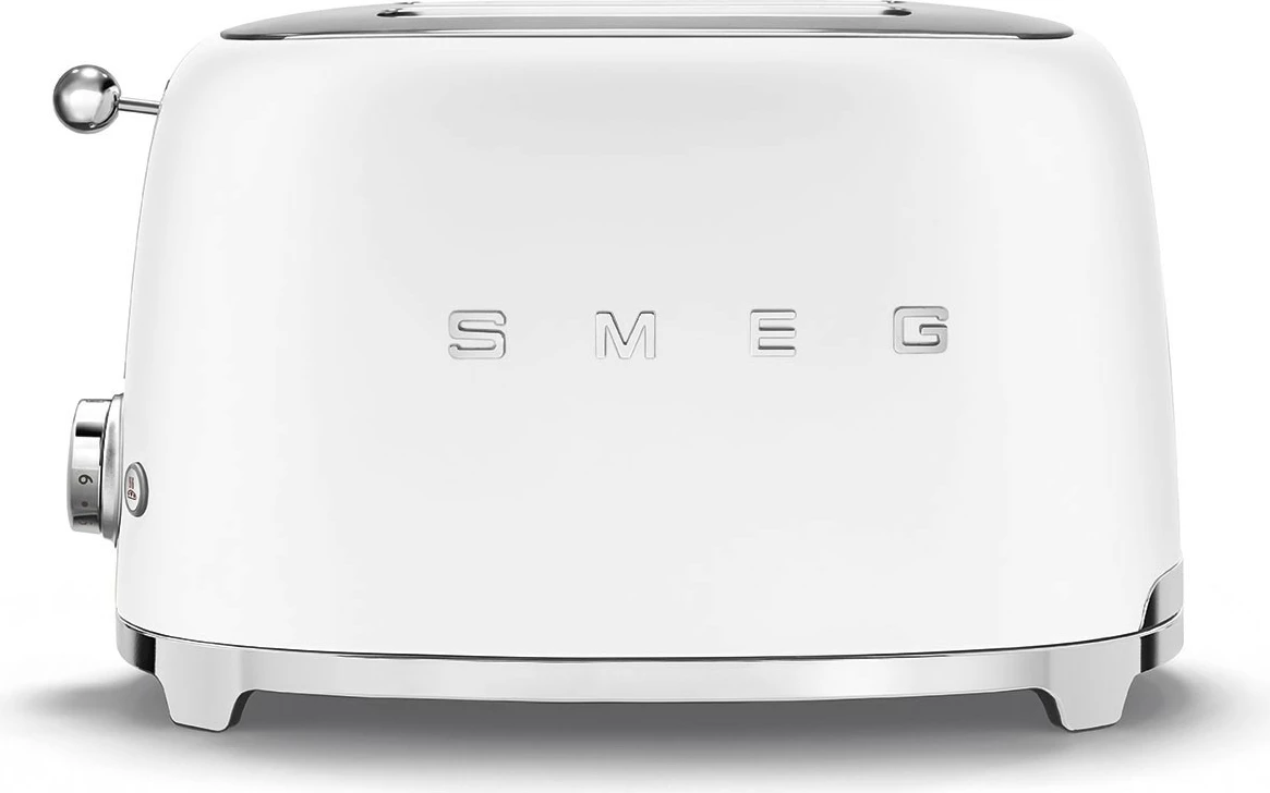 Toster SMEG TSF01WHMEU, 2 rezini, 950 W, mat bela