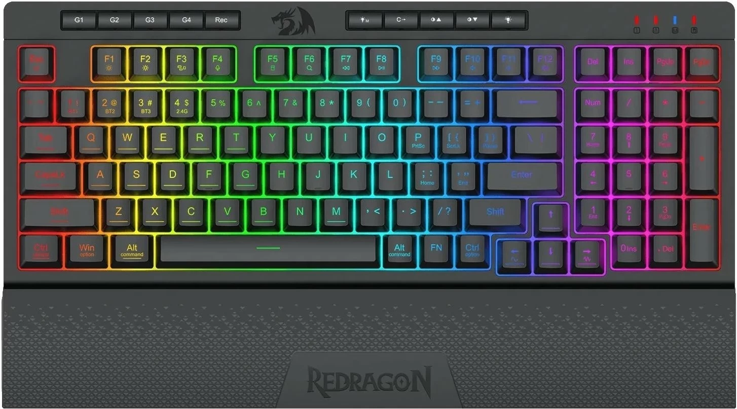 Gaming tipkovnica Redragon K515-RGB SHIVA 98, RGB, črna