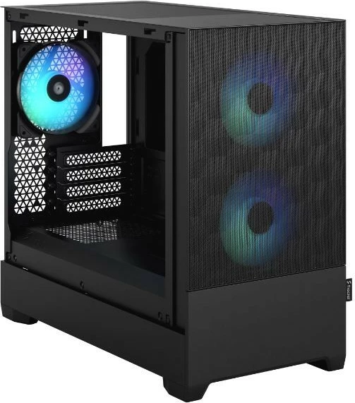Računalniško ohišje Fractal Design Pop Mini Air RGB, Mini Tower, Micro ATX/Mini ITX, črno, kaljeno steklo