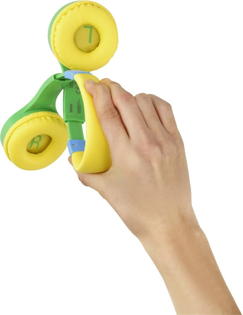 Slušalke nad ušesi z omejevalcem glasnosti, Hama Kids Guard, zelene/rumene