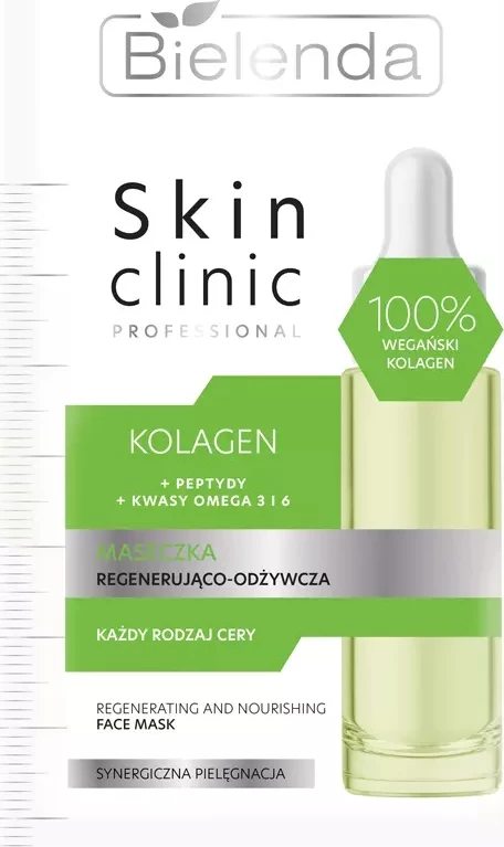 Regenerativna in negovalna maska za obraz Bielenda Skin Clinic Professional Collagen, za ženske, 8 g