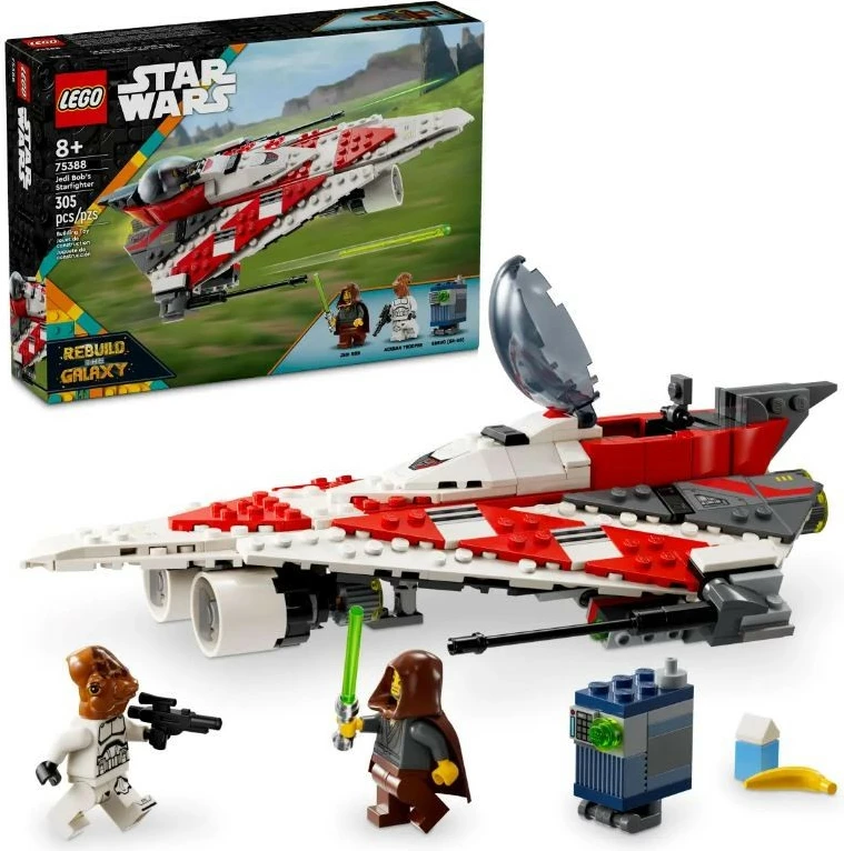 Vesoljska ladja Jedi Knight's Starfighter, komplet LEGO Star Wars Boba 75388, 305 kosov, za otroke 8+