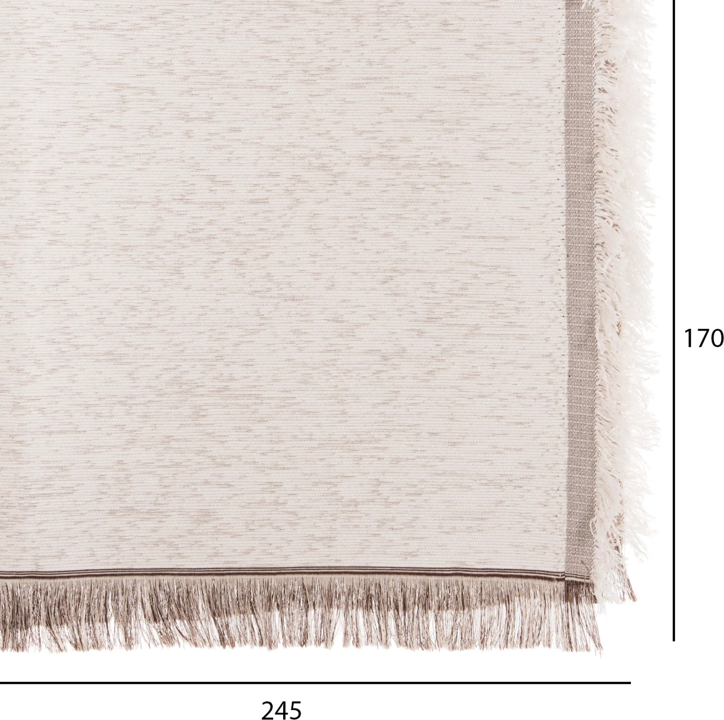 Prevleka za kavč - pregrinjalo z resicami Dreamtopia FH12161.01 v ecru barvi 245x170 cm