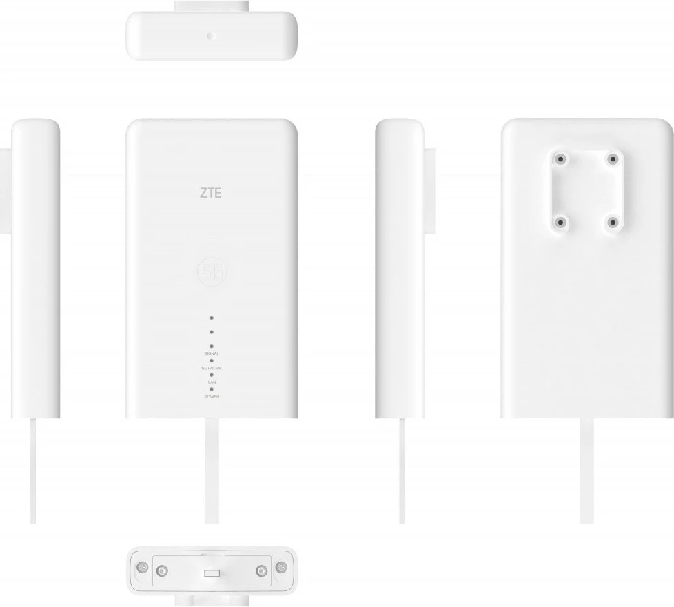 Zunanji 5G usmerjevalnik za montažo na okno, ZTE MC889 ODU, bel