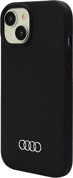 Ovitek za iPhone 15, silikon, črn, Audi
