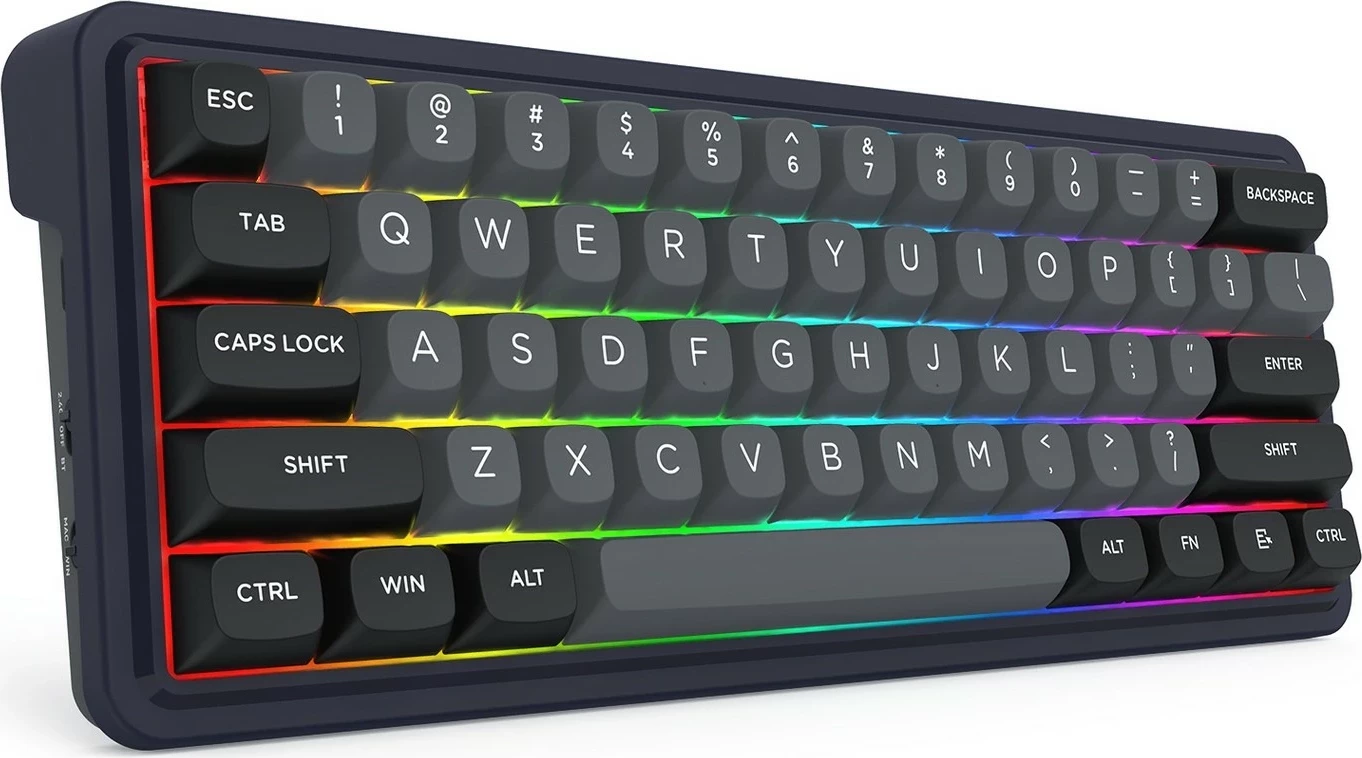 Mehanična tipkovnica Redragon Draconic V2 K730GB-RGB-PRO, 61 tipk, RGB, brezžična/žična, črna