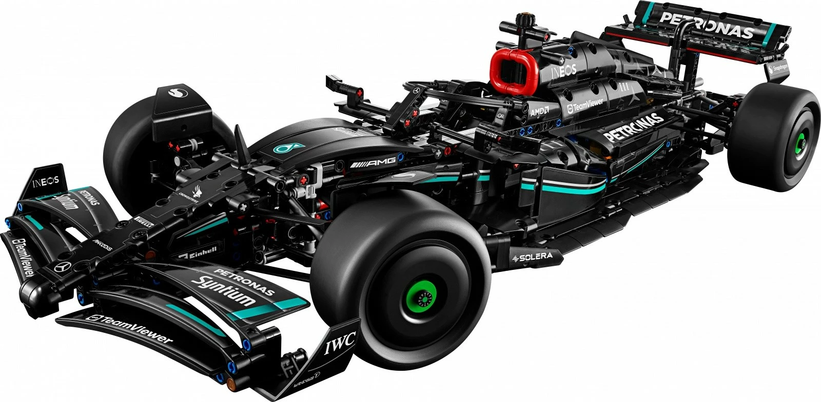Model dirkalnika Mercedes-AMG F1 W14 E Performance, set gradnje LEGO Technic, 1642 delov, črn