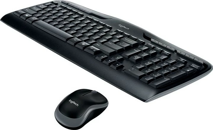 Brezžični komplet tipkovnice in miške Logitech MK330, QWERTZ, miška vključena, črn