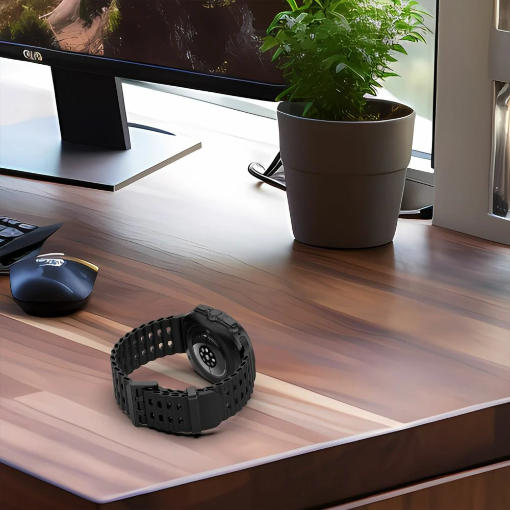 Športni pašček IconBand Pro za Samsung Galaxy Watch Ultra 47mm, črn