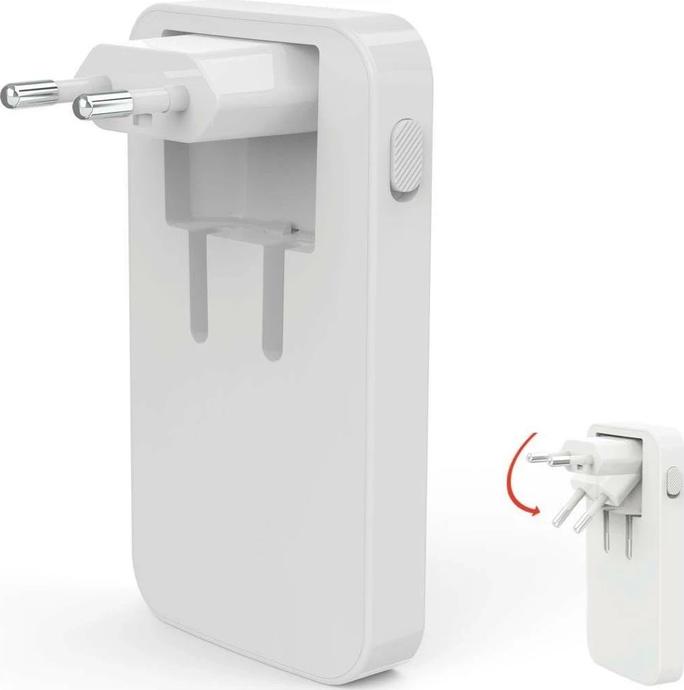 65W GaN polnilec Hama, 2× USB-C, 1× USB-A, bel