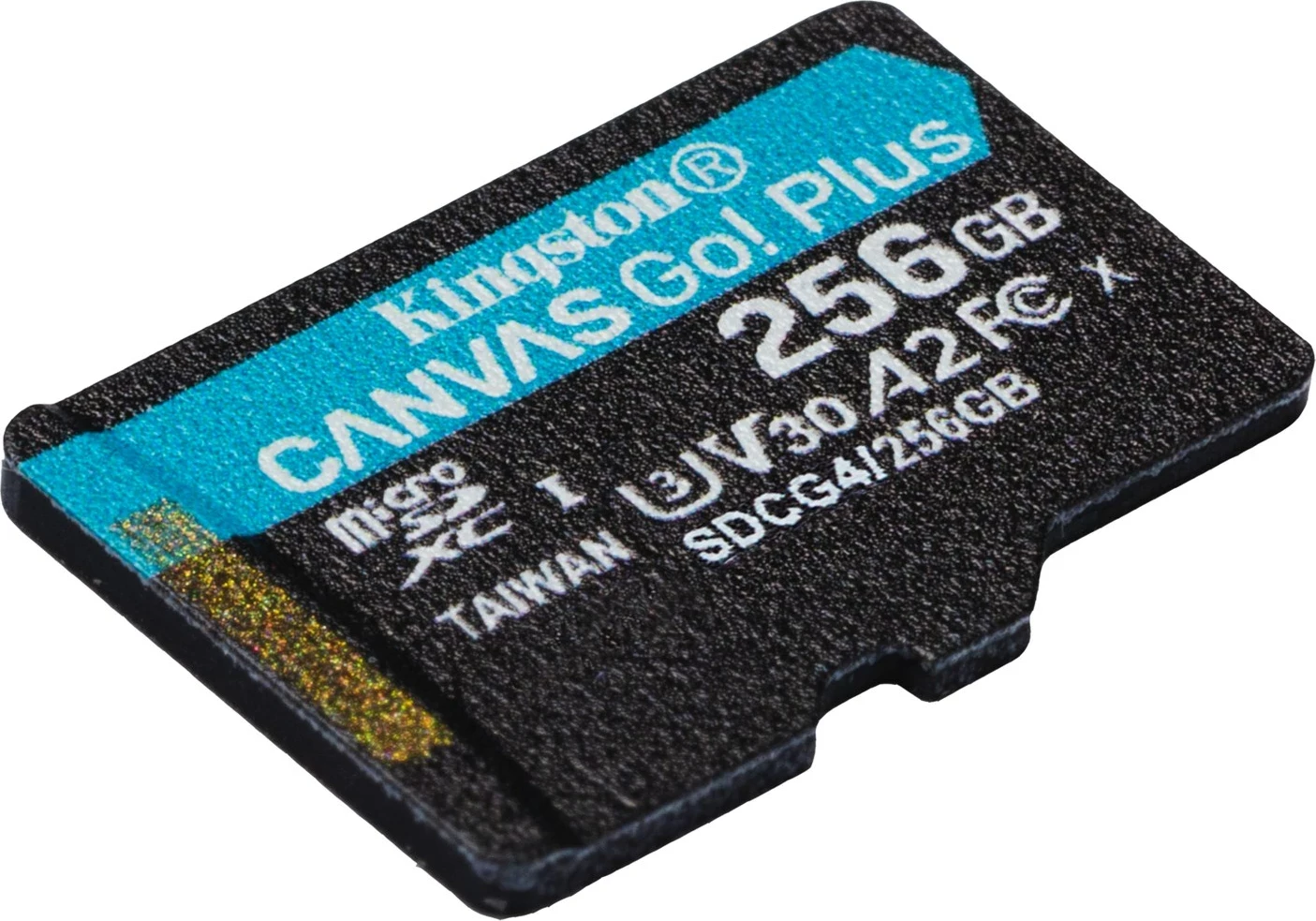 MicroSDXC kartica 256GB (s adapterjem), Kingston Canvas Go Plus Gen4, turkizna