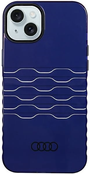 Ovitek z motivom in logotipom Audi IML, MagSafe za iPhone 15 Plus / 14 Plus, modra