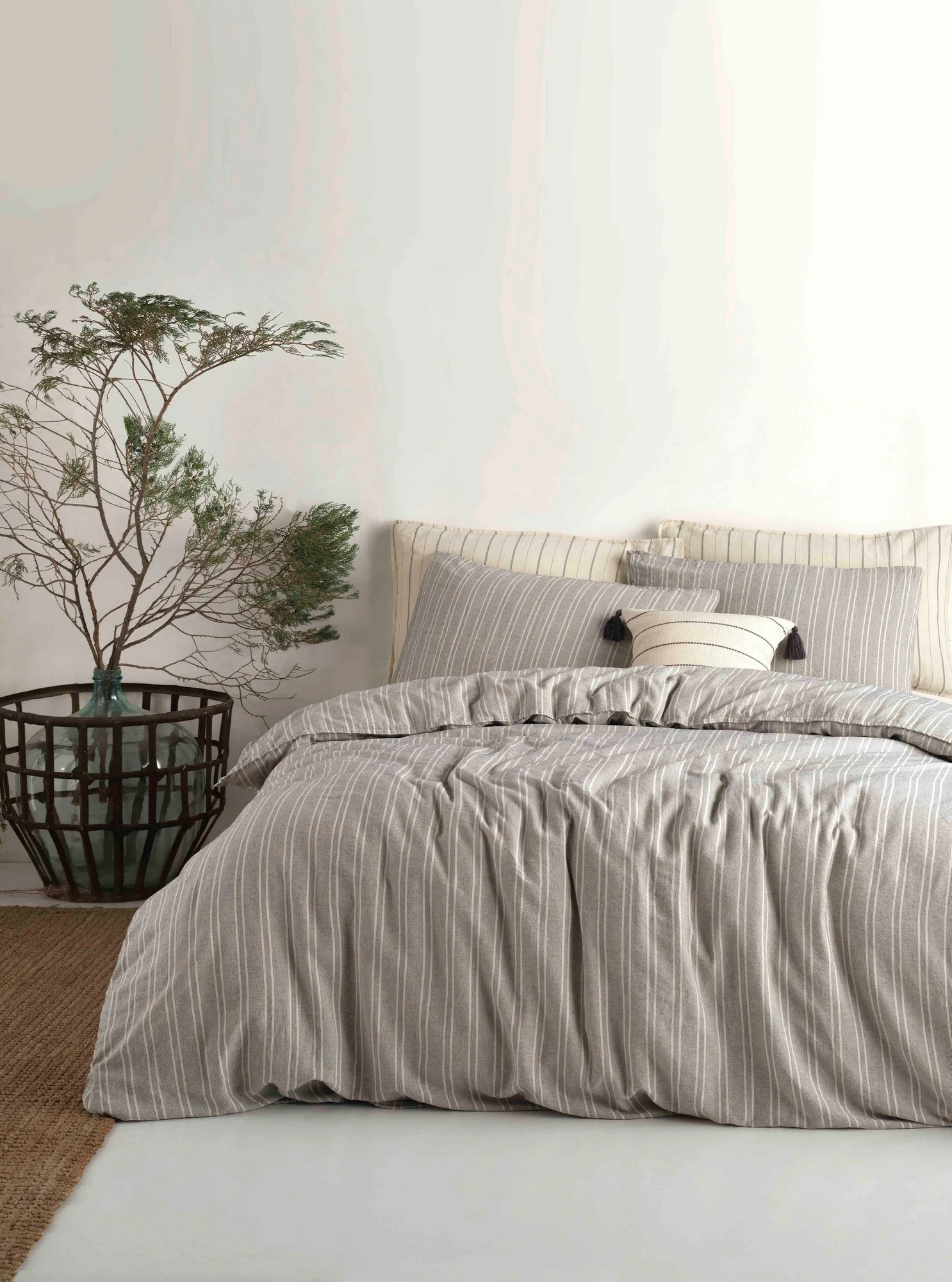 Prevleka za odejo King, sivo-bela, L'essentiel, Tommy Dark