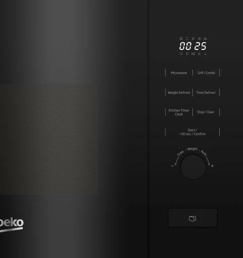 Mikrovalovna pečica za vgradnjo Beko BMGB20212B, 20 L, črna, z žarom