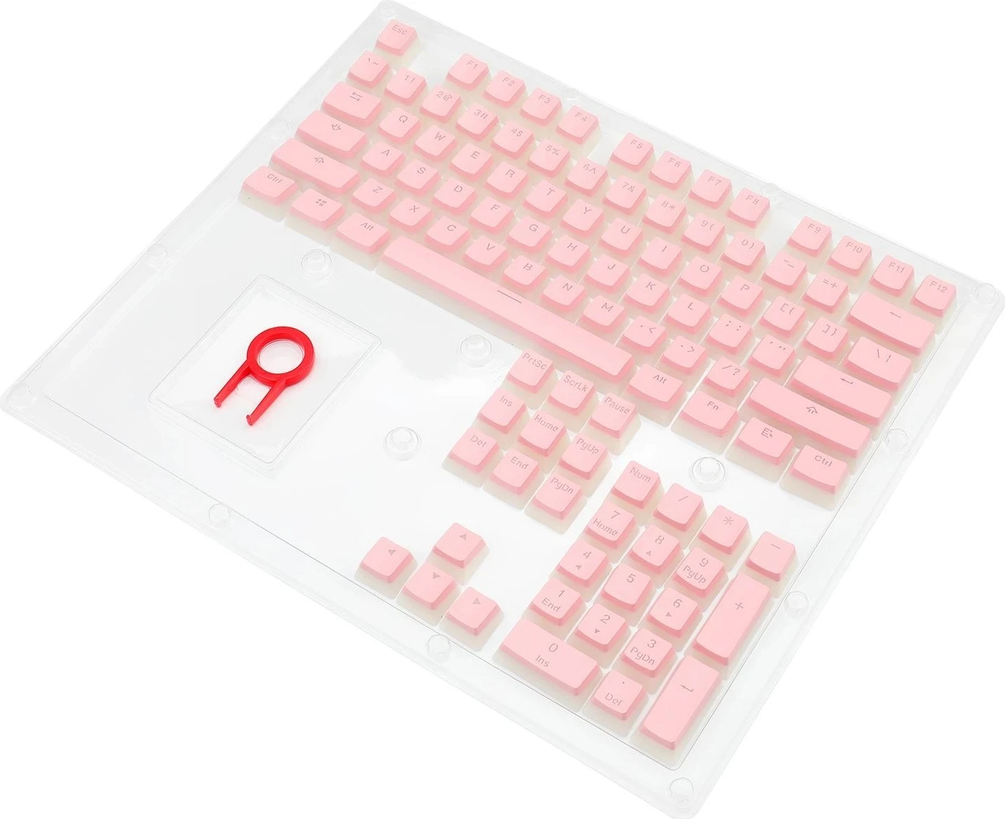 Komplet keycapov Redragon A130 PBT Doubleshot, 104 kosov, rožnata