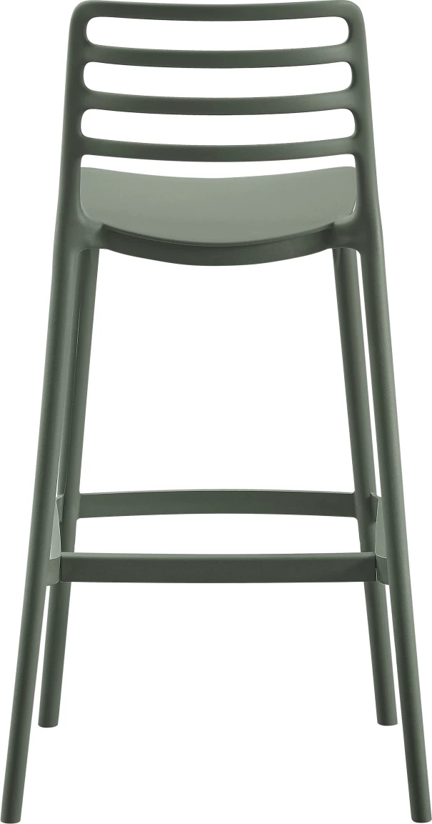 Barski stol iz polipropilena SNOD FH6099.07 olivno zelene barve 37,2x50x101,5H cm