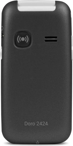 Preprost zložljiv mobilni telefon 2,4", 3 MP, 800 mAh, siv/srebrn - Doro 2424