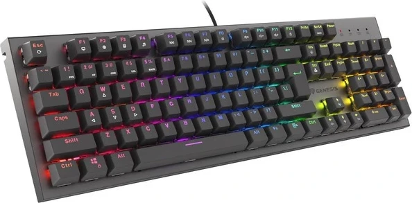 Mekanačna igralna tipkovnica Genesis Thor 303, RGB, črna