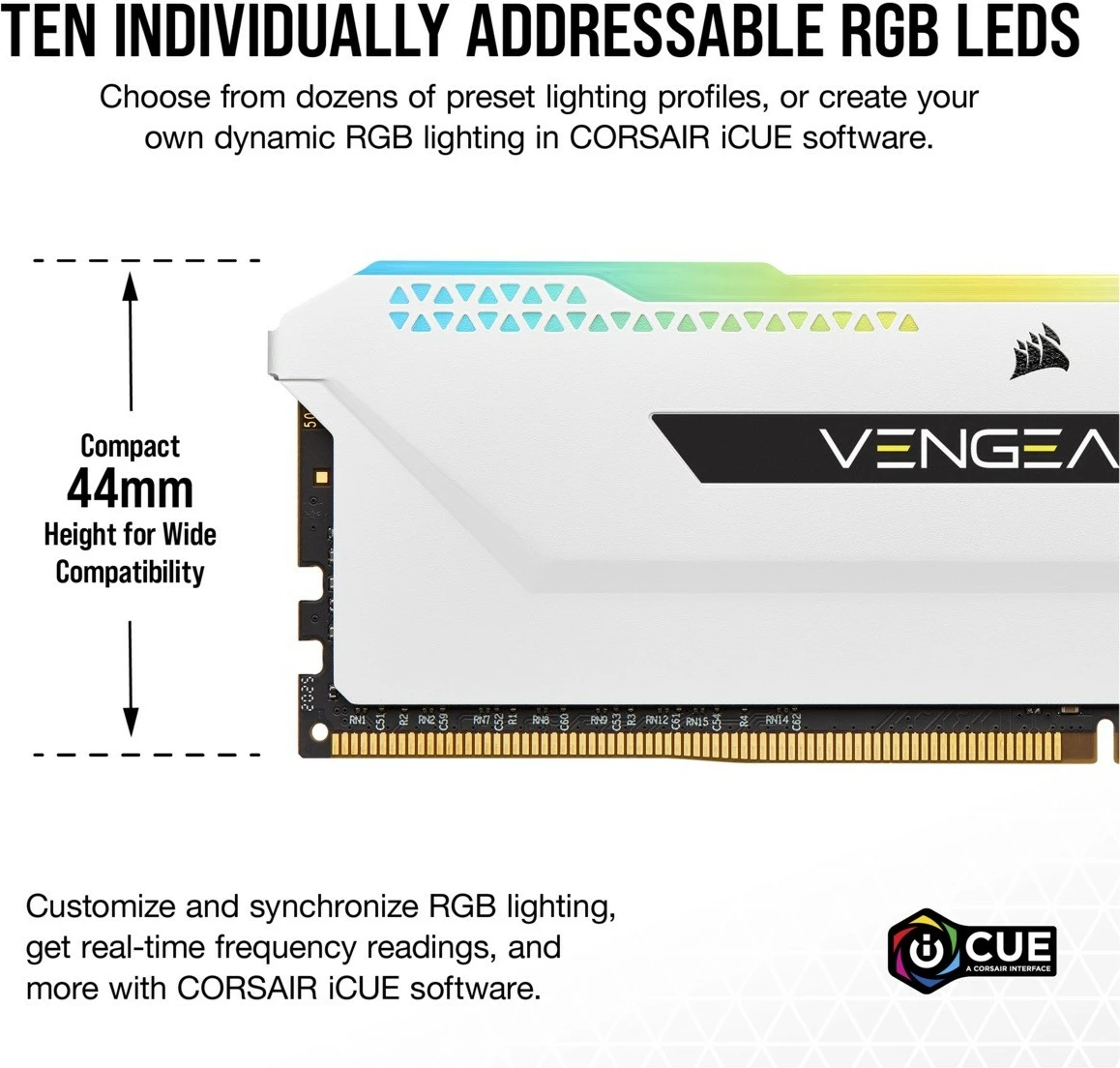 RAM pomnilnik Corsair Vengeance RGB PRO SL, 32GB (2x16GB), DDR4, 3200MHz, CL16, bel