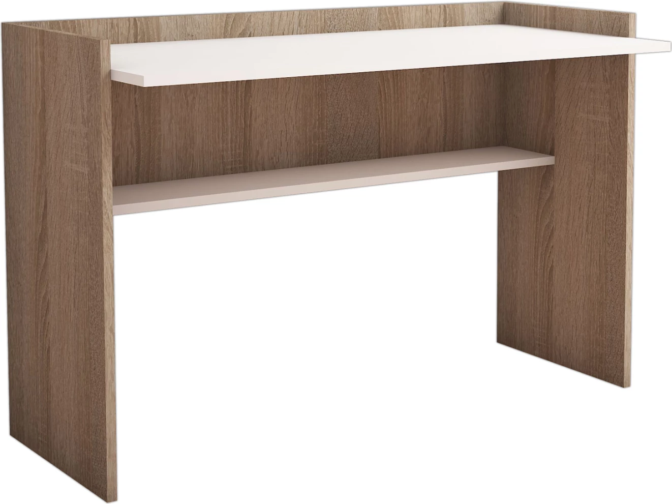 Pisarnaška miza iz melamina v barvi sonoma in beli 118x58x80H cm FH9227.12