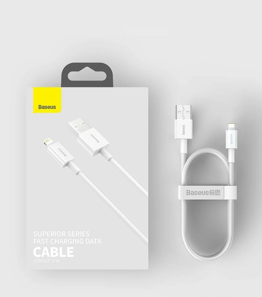 Kabel USB–Lightning, Baseus Superior CALYS-A01, 1 m, 2,4 A, črn