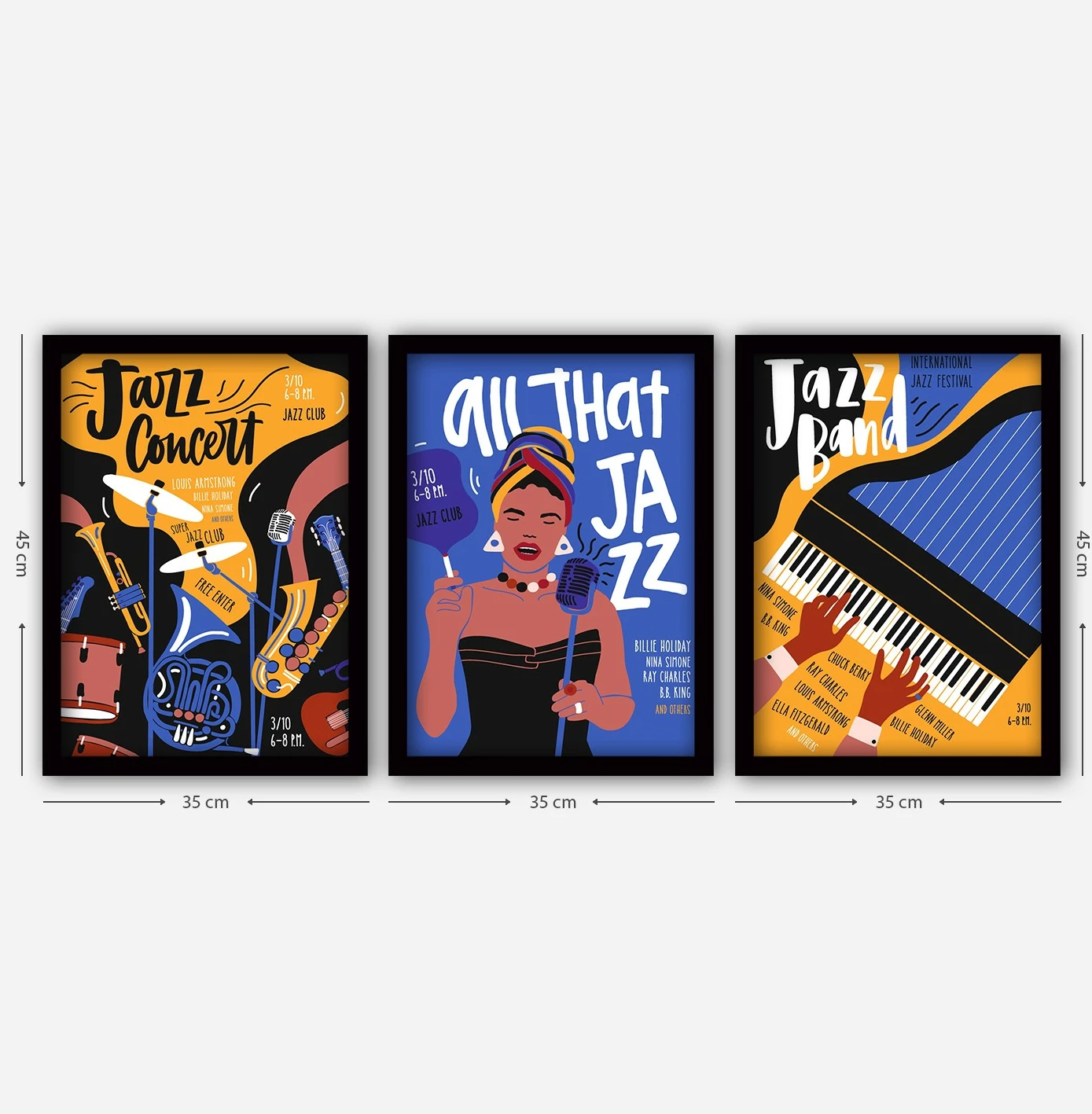 Dekorativna slika s okvirjem (3 kosi) Wallity 3SC106