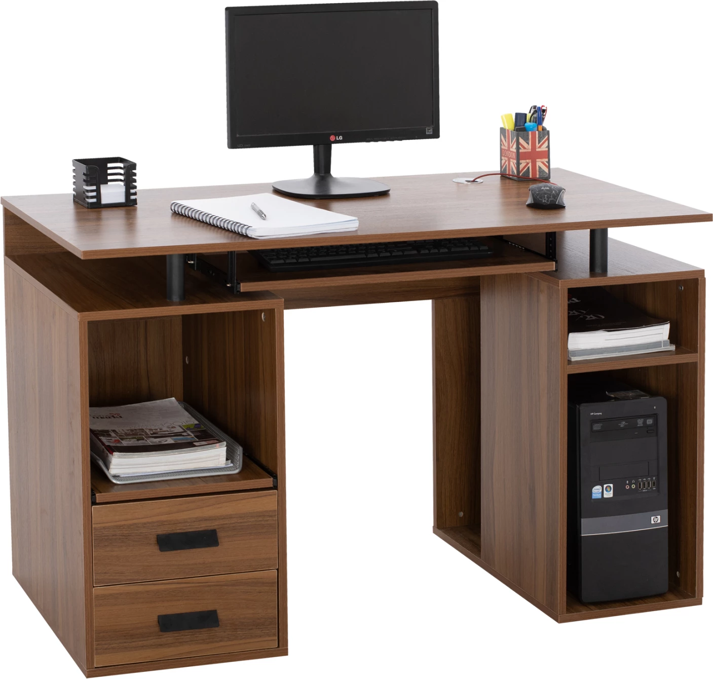 Pisarniška miza iz melamina STATUS FH2026.03 oreh 120Χ55Χ76 cm