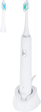 Sonična zobna ščetka Adler CR 2173, 48.000 gibov/min, 3 načini, IPX7, 180 min baterija, bela, komplet z 2 glavama + potovalna škatla