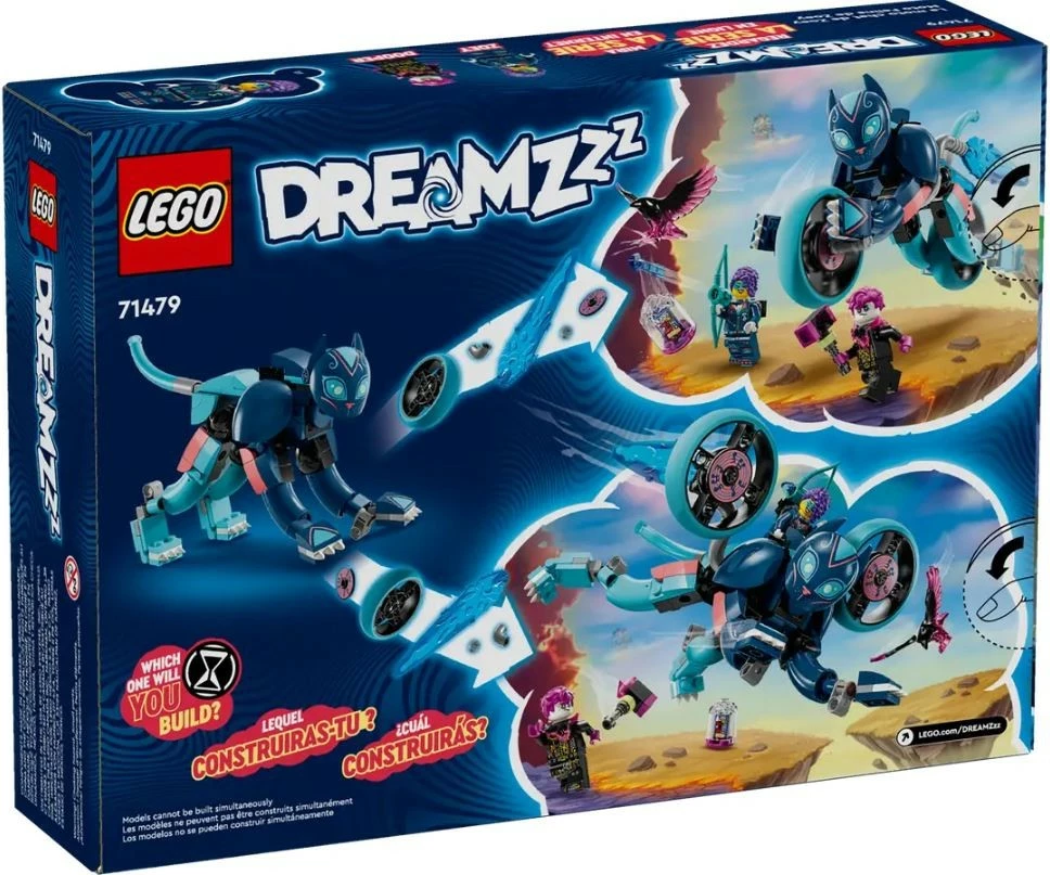 Komplet LEGO DREAMZzz mačja motorna kolesa Zoey 71479, 226 kosov, za otroke, plastika