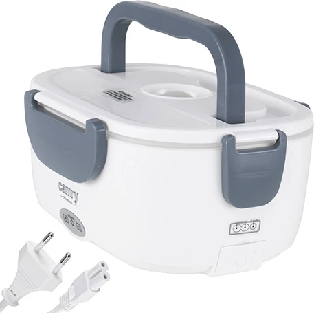 Električna posoda za kosilo Adler CR 4483, 1 L, dve pregradi, 12 V & 220–240 V, siva