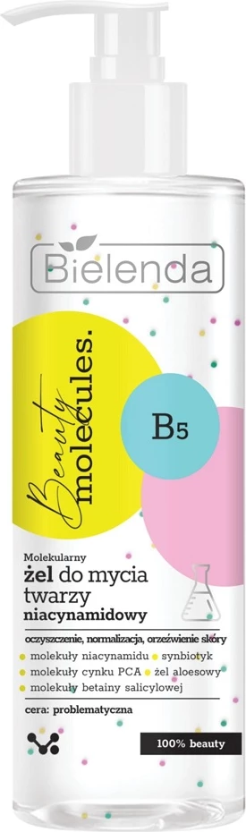 Čistilni gel za obraz Beauty Molecules Molecular Niacinamide, Bielenda, 195 g