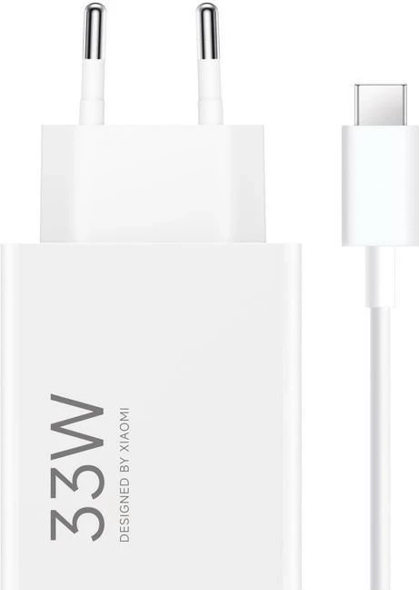 Stenski polnilec 33W z USB-C kablom, Xiaomi, bel