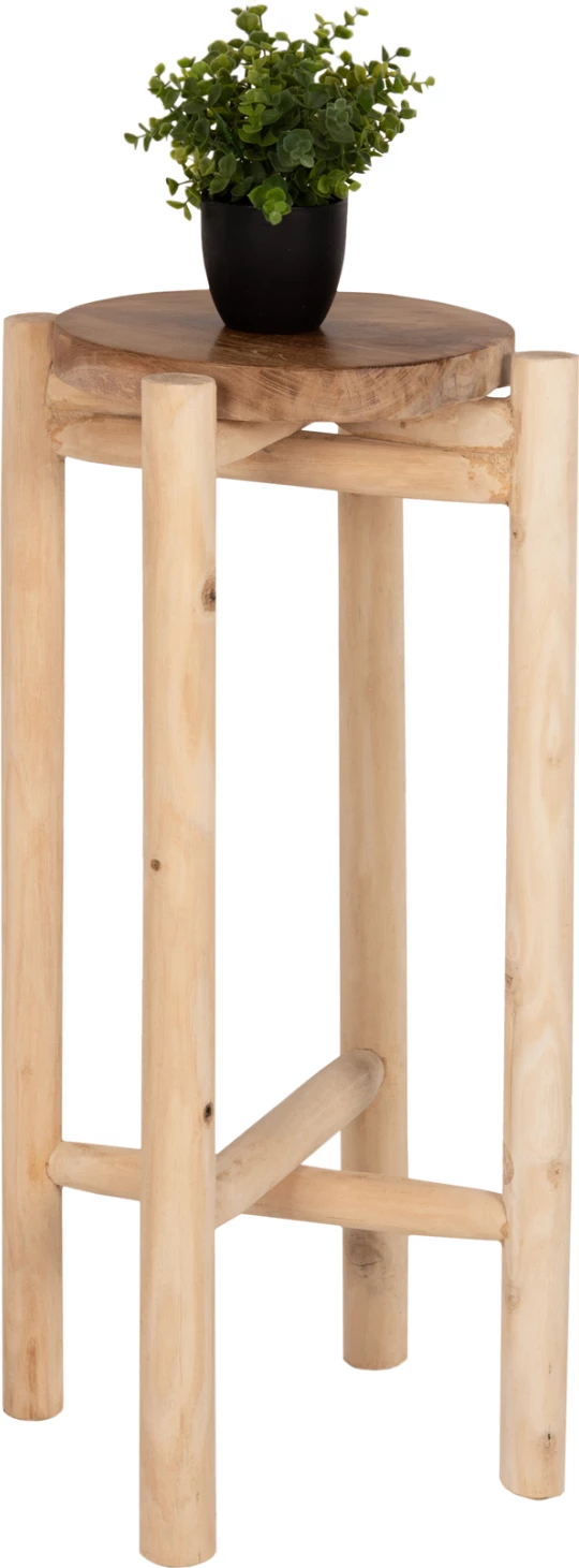 Cvetlični podstavek FH7935 iz tikovine v naravni barvi Φ30x75,5Hcm