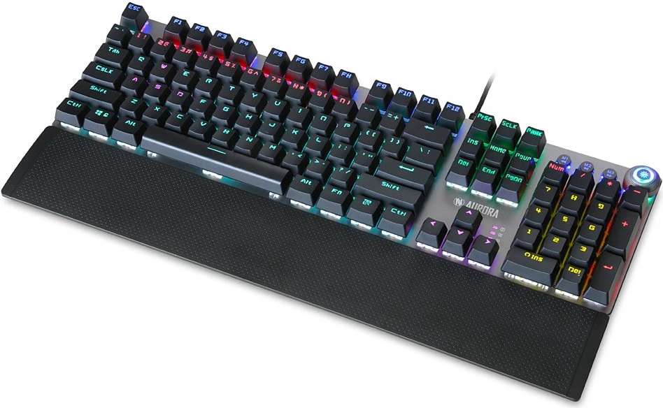 Mehanska igralna tipkovnica z RGB osvetlitvijo iBOX Aurora K-3, črna