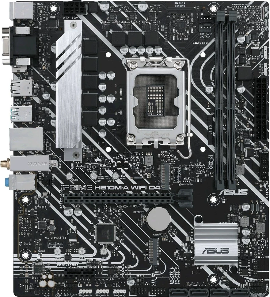 Plošča za matično ploščo ASUS PRIME H610M-A WIFI D4, Intel H610, micro ATX
