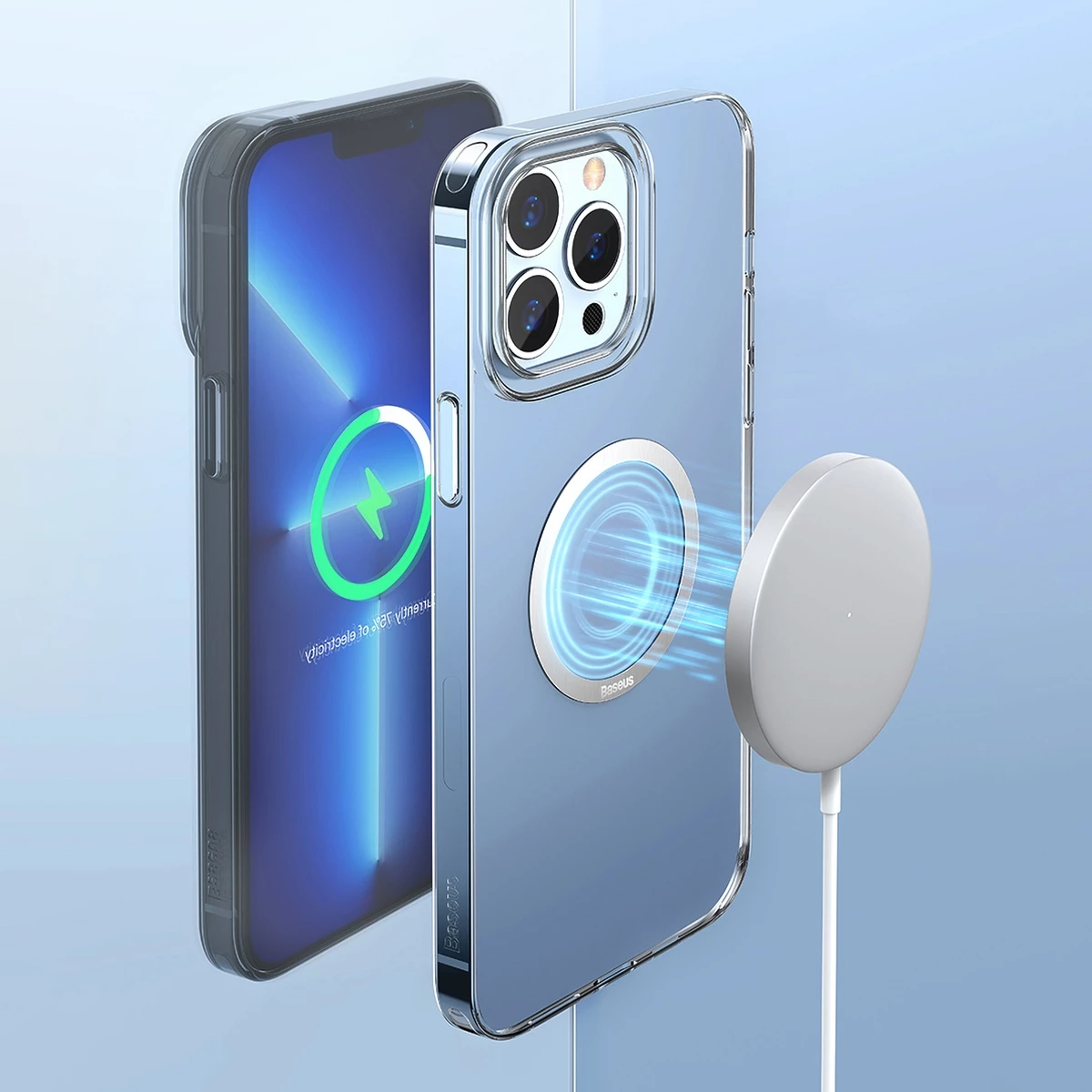 Magnetna obroča Baseus Halo Series PCCH000001, za pametni telefon, 2 kosa, črna